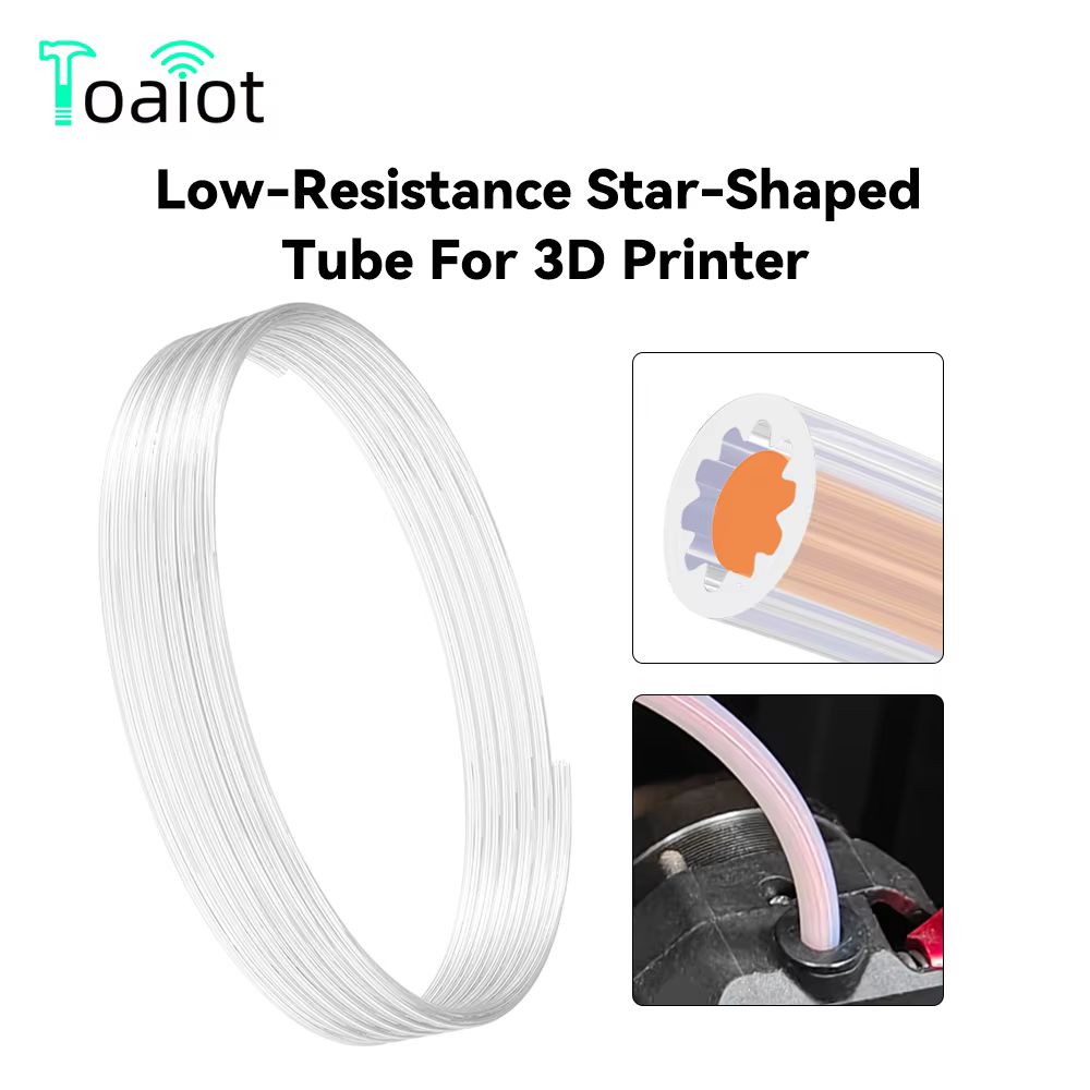 Low-Resistance Star-Shaped PTFE Tube for 3D Printers 5M