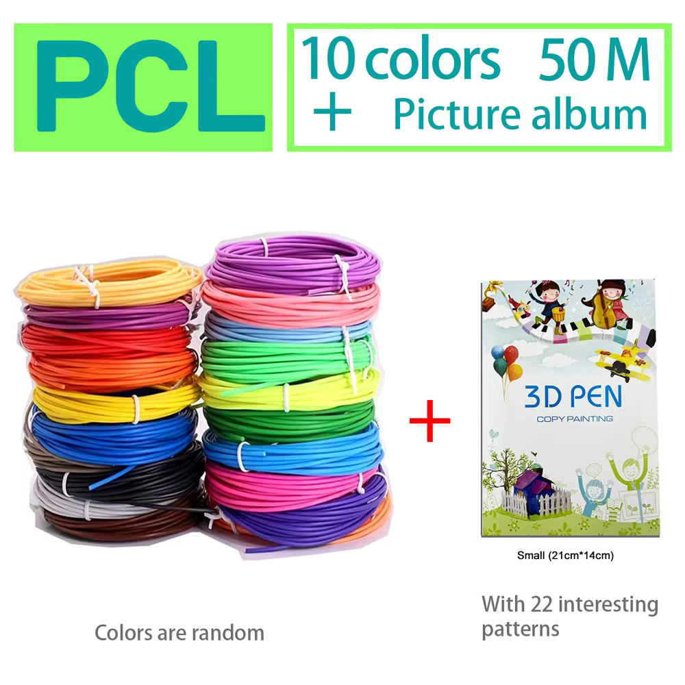 Multicolor 3D Pen PCL Filament 1.75mm with Drawing Album