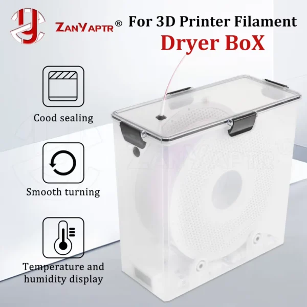 3D Printer Filament Dryer Box for PLA ABS PETG with Real-Time Monitoring