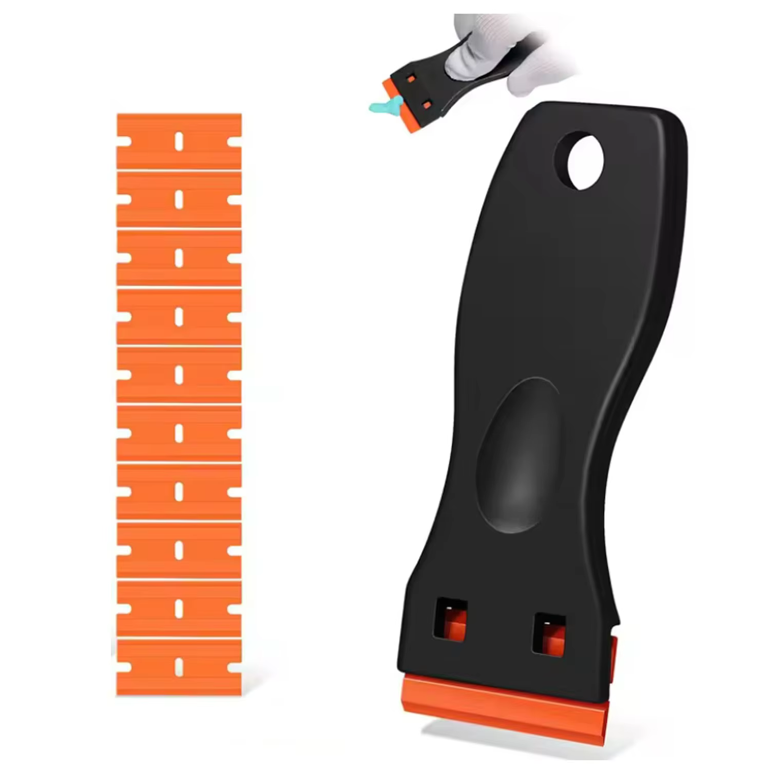 Plastic Scraper Tool for Glue Removal with 10 Blades