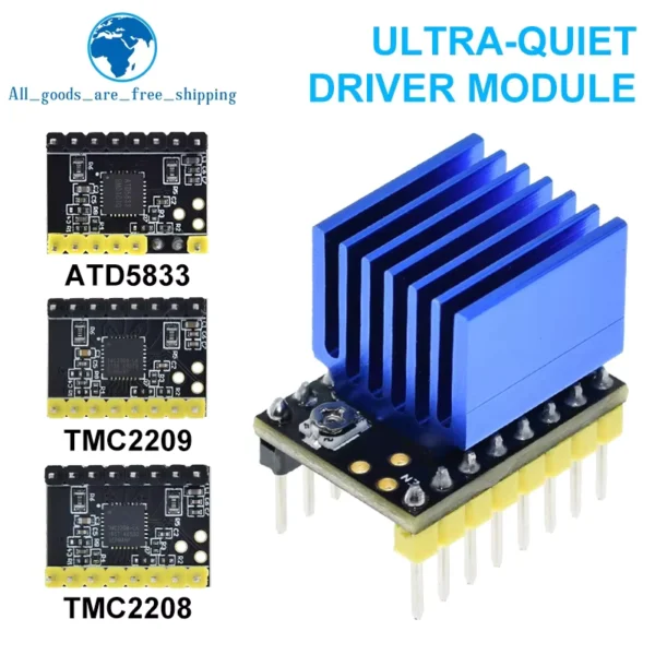 TMC2208 TMC2209 ATD5833 Stepper Motor Driver with Heat Sink