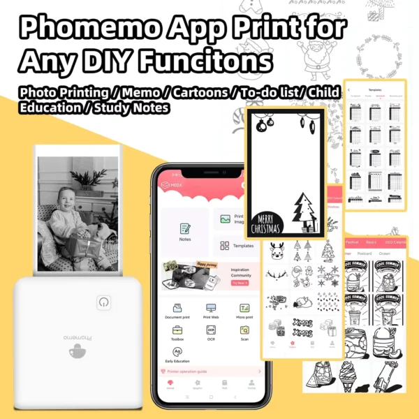 Phomemo M02 Pro 300dpi Bluetooth Pocket Printer for iOS & Android
