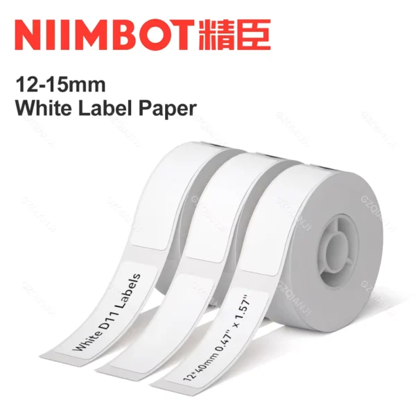 Niimbot D11 White Thermal Label Rolls 15x30mm Waterproof