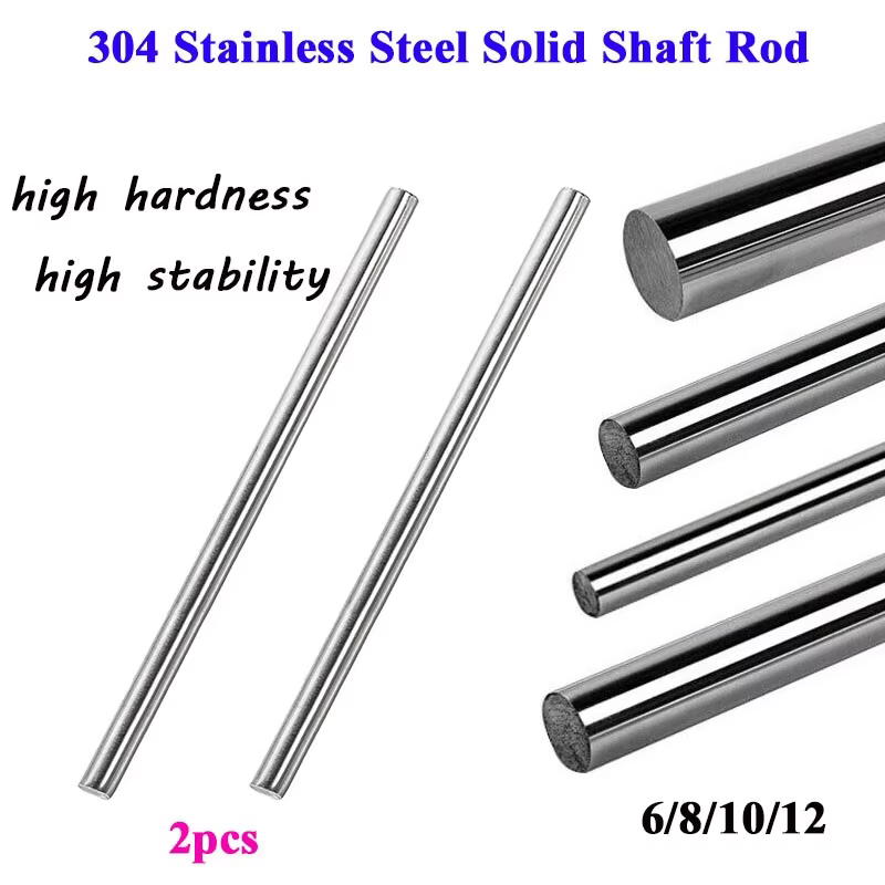 304 Stainless Steel Linear Motion Round Rod 6-12mm 100-560mm