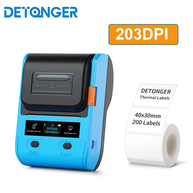 DETONGER DP230S Wireless Bluetooth Thermal Label Printer