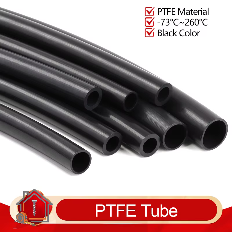 Black PTFE Insulated Hose for 3D Printer Extruder