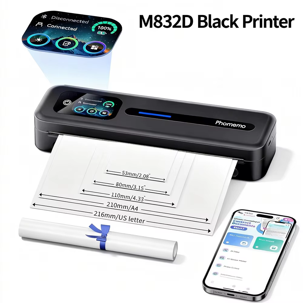 Phomemo M832D Touchscreen Portable Thermal Printer